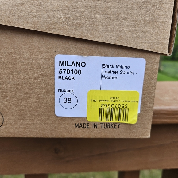 Comfortfube Black Leather Milano Sandals (Nubuck sole) Sz 38 - Picture 12 of 12